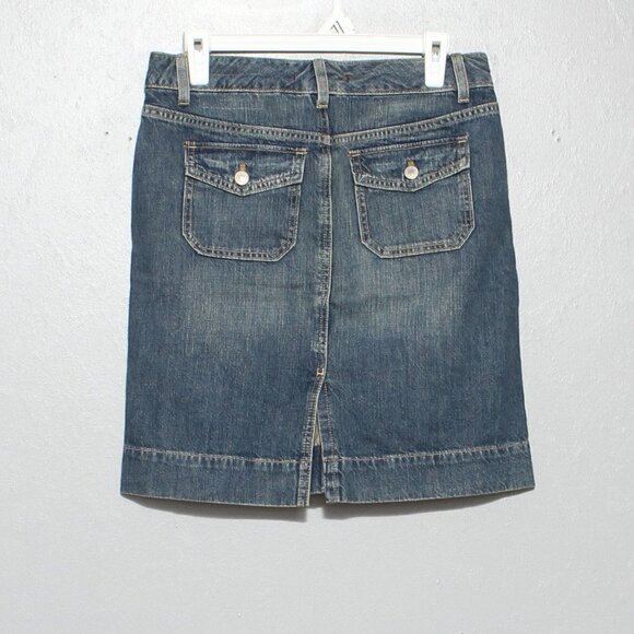 Gap NWT distressed coloring denim jean skirt - Picture 2 of 6